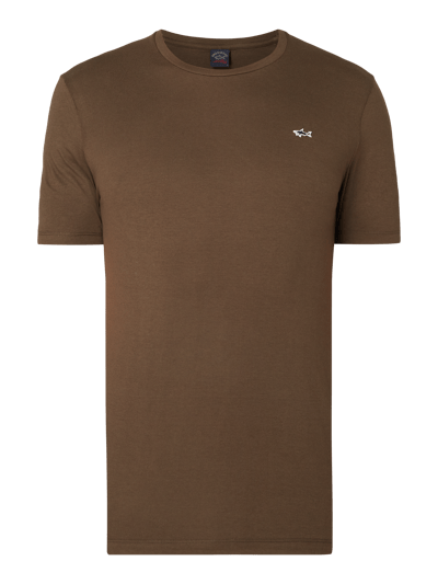 Paul & Shark T-Shirt mit Logo-Aufnäher Oliv 2