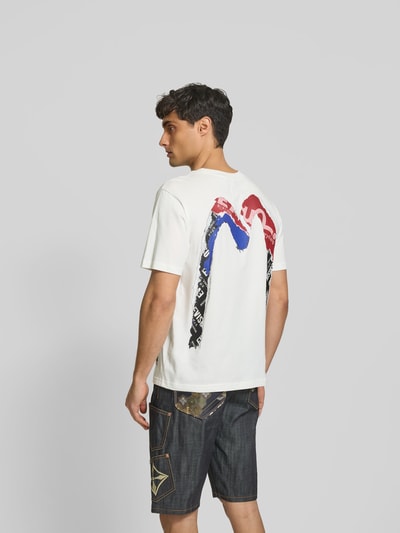 Evisu T-Shirt mit Label-Print Weiss 5