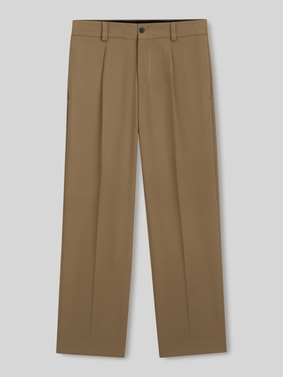 HUGO Relaxed Fit Anzughose mit Bundfalten Beige 2