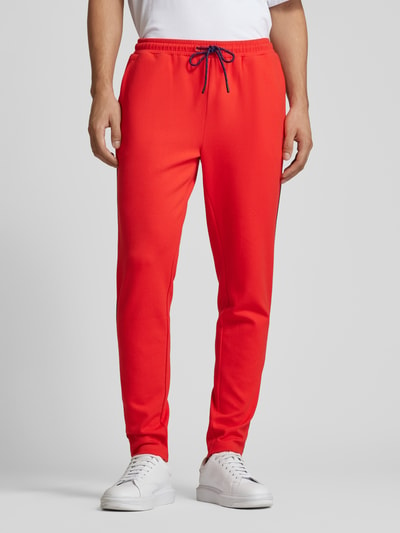 Joy Regular fit sweatpants met contraststrepen, model 'G-Style' Rood - 4