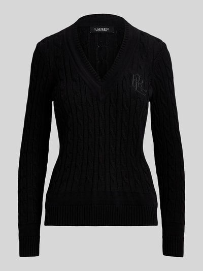 Lauren Ralph Lauren Regular Fit Pullover aus Baumwoll-Mix mit Logo-Stitching Black 2