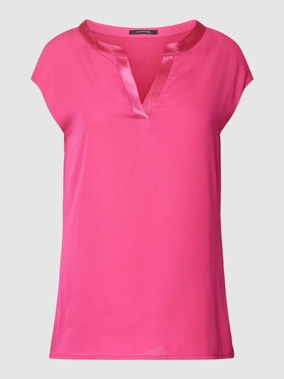 comma T-Shirt mit Tunikakragen Pink 2