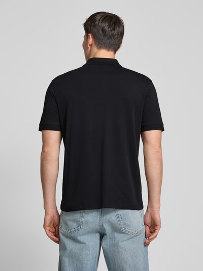 BOSS Orange Regular Fit Poloshirt mit Label-Stitching Modell 'Interlock' Black 5