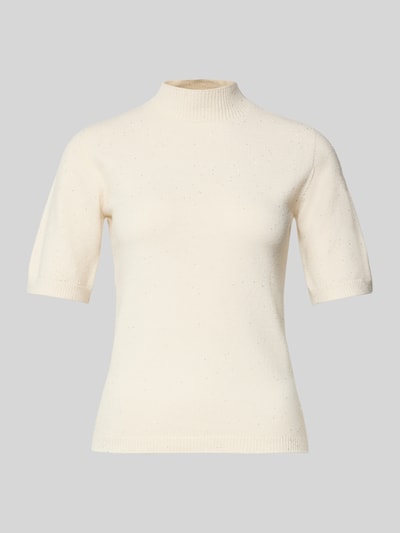 Liu Jo White Strickshirt mit Stehkragen Offwhite 2
