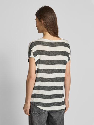 Vero Moda Relaxed Fit T-Shirt aus Viskose-Mix Modell 'WIDE STRIPE' Black 5