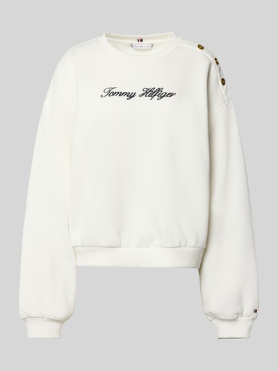 Tommy Hilfiger Relaxed fit sweatshirt van katoenmix Ecru - 2