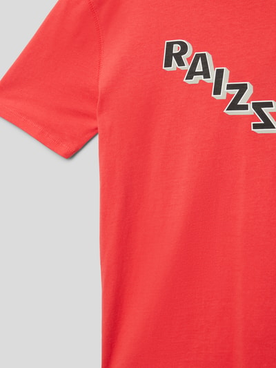 Raizzed T-shirt met labelprint Rood - 2