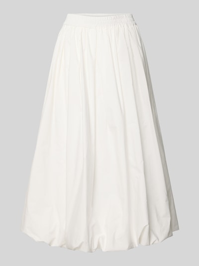 Weekend Max Mara Ausgestellter Maxi-Rock aus reiner Baumwolle Modell 'NUVOLE' Weiss 2
