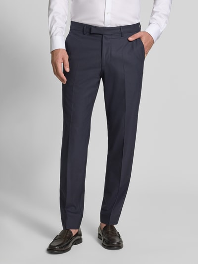 CINQUE straight fit broek met persplooien model 'Totti' Donkerblauw - 4