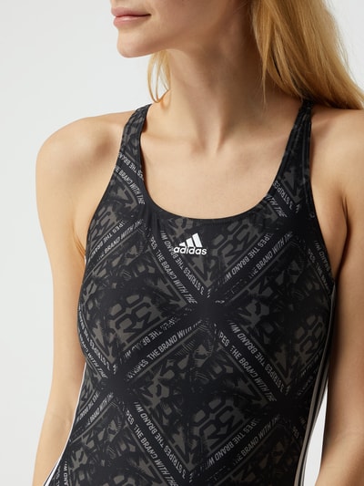 ADIDAS SPORTSWEAR Kostium kąpielowy ze wzorem z logo  Czarny 2