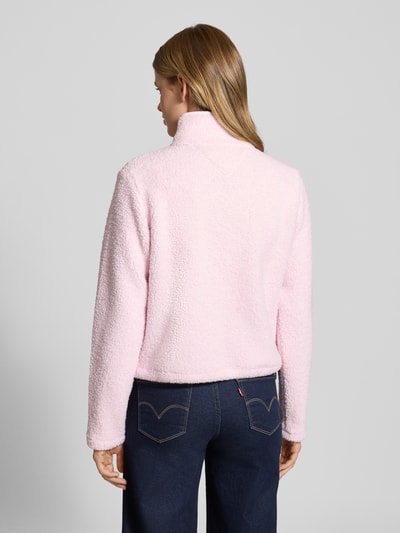 Tommy Jeans Regular Fit Teddy-Jacke mit verdecktem Reißverschluss Hellrosa 5