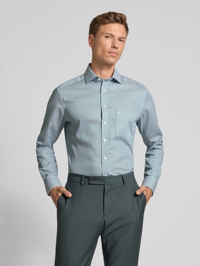 OLYMP Modern Fit Business-Hemd mit Kentkragen Modell 'Global Kent' Gruen 4