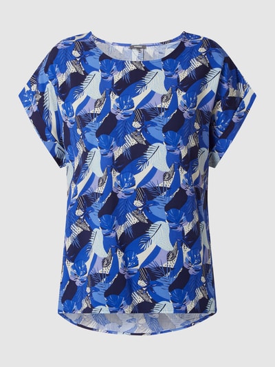 Montego Shirt met all-over motief  Donkerblauw - 2