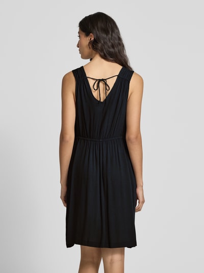 ICHI Knielanges Kleid aus Viskose mit V-Ausschnitt Modell 'MARRAKECH' Black 5