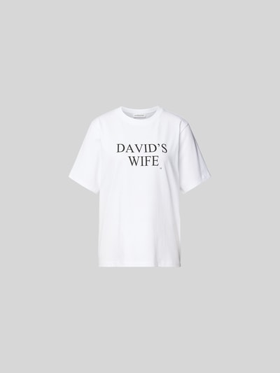 Victoria Beckham T-Shirt mit Statement-Print Weiss 2