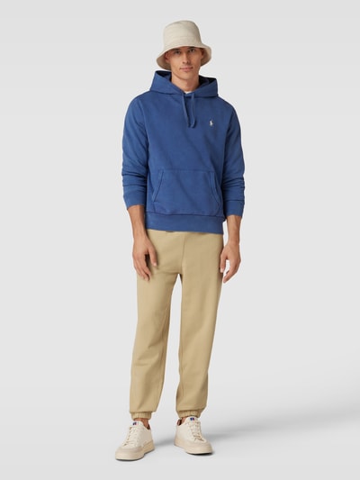Polo Ralph Lauren Spodnie dresowe z detalem z logo Khaki 1