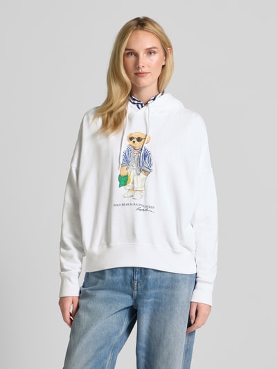 Polo Ralph Lauren Oversized Hoodie mit Kapuze Weiss 4