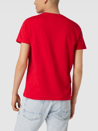 Gant T-Shirt mit Label-Stitching Rot 5