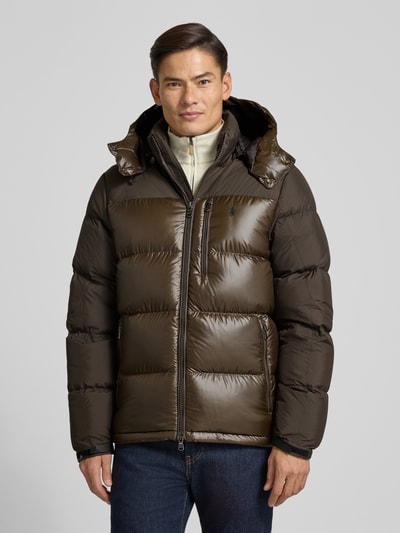 Polo Ralph Lauren Steppjacke mit Label-Stitching Dunkelbraun 4