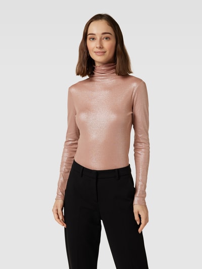 Luisa Cerano Rollkragenpullover mit Effektgarn Altrosa 4