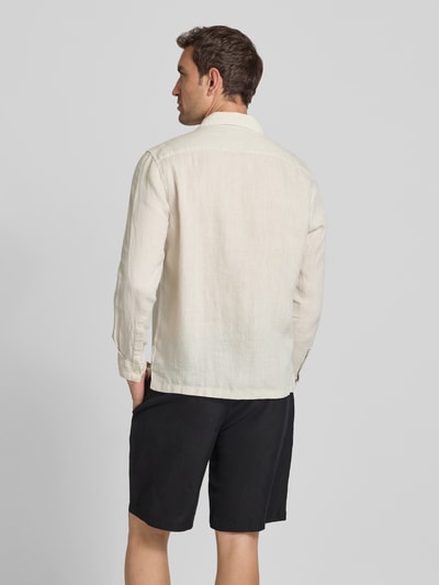 Marc O'Polo Regular Fit Leinenhemd mit Pattentaschen Beige 5
