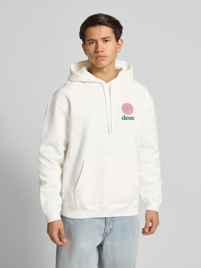 DEUS EX MACHINA Relaxed fit hoodie met logoprint, model 'Strata' Wit - 4