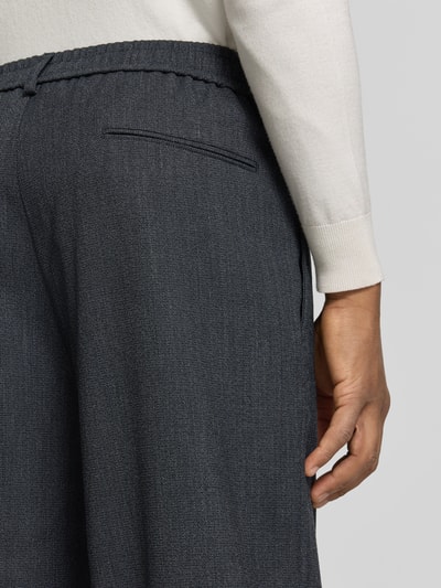 Strellson Wijd vallende broek met zijwaartse steekzakken model 'Jin' Antraciet gemêleerd - 3