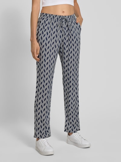 ZABAIONE Stoffhose mit elastischem Bund Marine 4