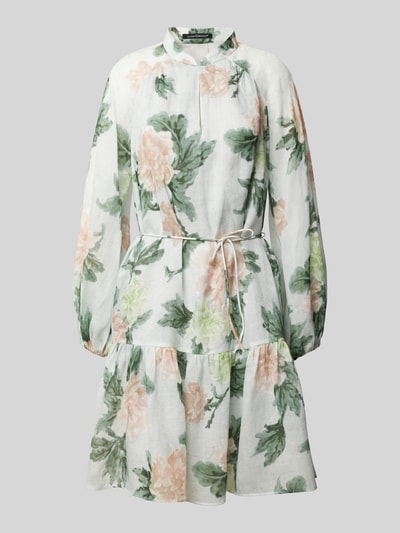 Luisa Cerano Knielange jurk met opstaande kraag Mintgroen - 2