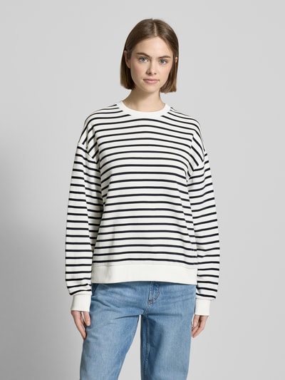 Marc O'Polo Denim Sweatshirt mit gerippten Abschlüssen Marine 4