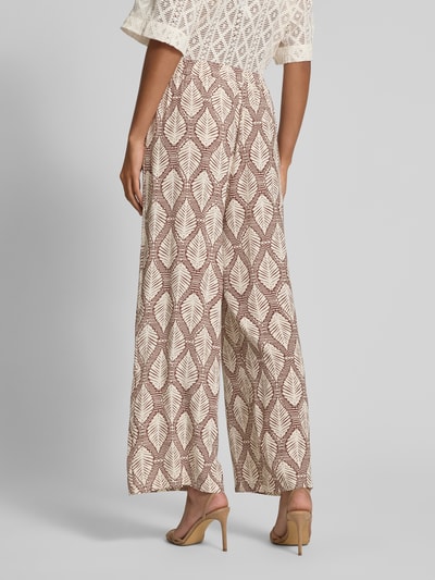 Jake*s Collection Wide Leg Stoffhose mit Bundfalten Bordeaux 5