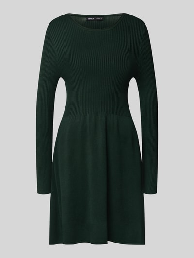 Only Sukienka lekko rozkloszowana z dzianiny z mieszanki wiskozy model ‘ALMA’ Ciemnozielony 2