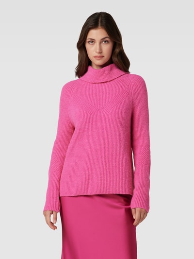 BOSS Strickpullover mit Rollkragen Pink 4