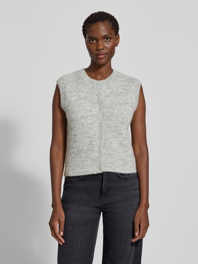 Selected Regular Fit Strickweste aus Woll-Mix Modell 'LULU' Hellgrau 4