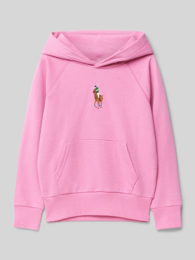 Polo Ralph Lauren Teens Oversized Hoodie mit Label-Stitching Pink 1