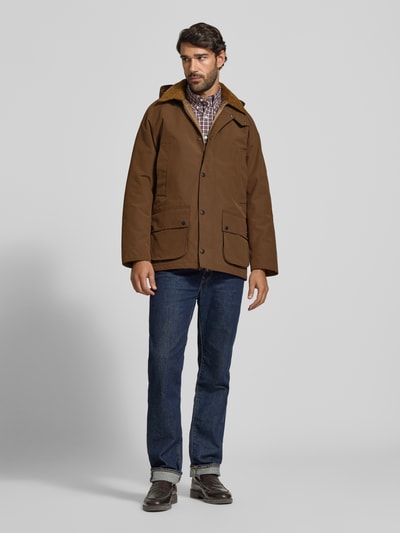 Barbour Regular Fit Funktionsjacke mit Kapuze Camel 1