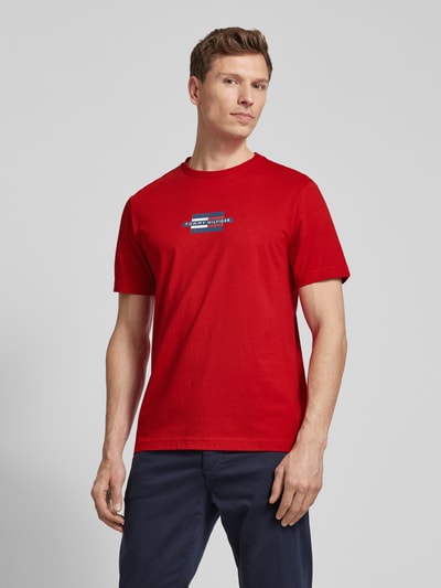 Tommy Hilfiger Regular Fit T-Shirt aus reiner Baumwolle Rot 4