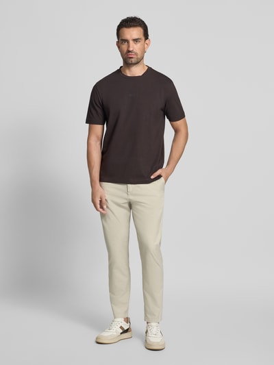 BOSS Orange Tapered fit chino van katoenmix Beige - 1