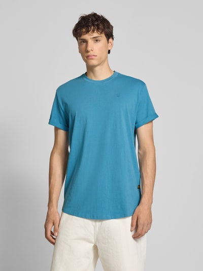 G-Star Raw T-Shirt mit Logo-Print Modell 'LASH' Aqua 4