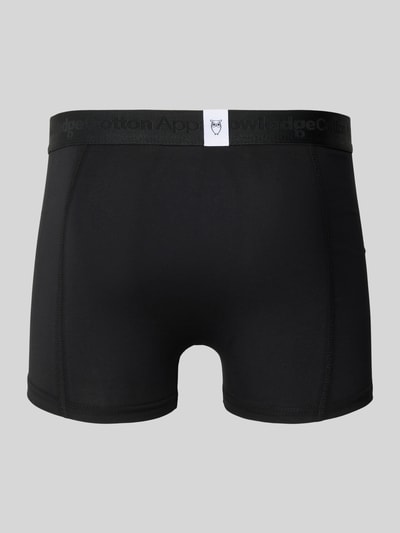 Knowledge Cotton Apparel Boxershort met band met label in een set van 3 stuks Zwart - 3