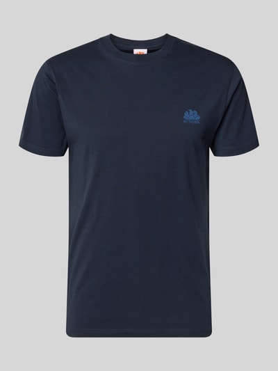 Sundek Slim Fit T-Shirt aus reiner Baumwolle Marine 1