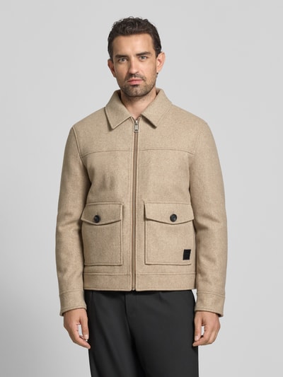 MCNEAL Kurtka z kołnierzykiem typu kent Beżowy melanż 4