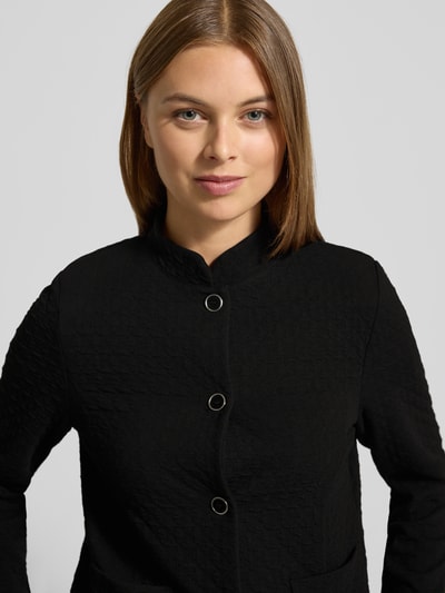 More & More Żakiet o kroju slim fit ze stójką Czarny 3