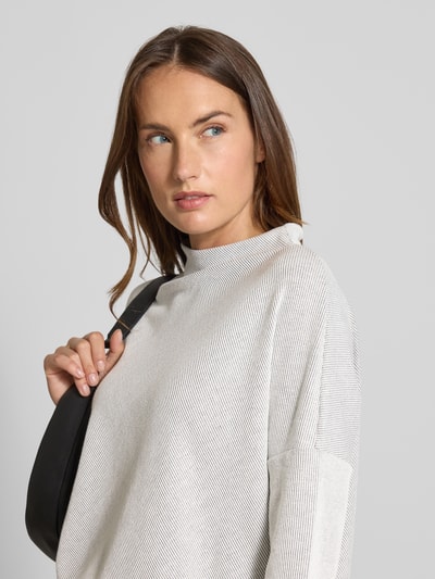 Someday T-shirt met viscose, model 'Keromy' Lichtgrijs gemêleerd - 3