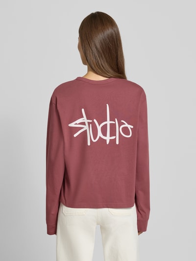 JAKE*S STUDIO WOMAN Shirt met lange mouwen in riblook met ronde hals Mauve - 5