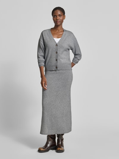 Vila Kurtka z dzianiny z dekoltem w serek model ‘RIL’ Średnioszary 1