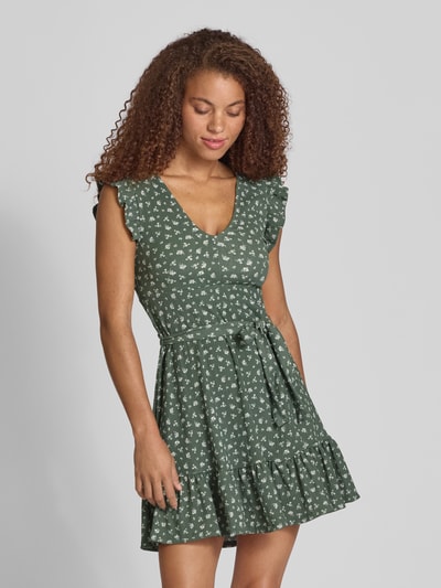 Only Tailliertes Minikleid mit Bindegürtel Modell 'HILLARY' Schilf 4