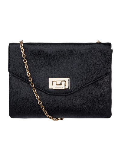 Coccinelle Crossbody Bag aus Leder in Metallicoptik Black 2