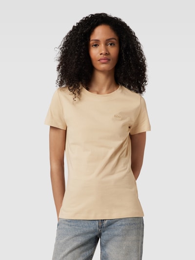 BOSS Orange T-shirt met ronde hals Beige - 4