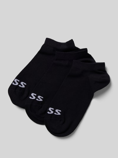 BOSS Black Women Sneakersocken mit Label-Detail im 3er-Pack Black 1